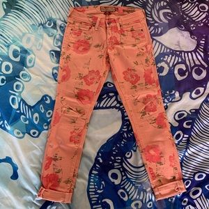 Lucky Brand Jeans - Floral PeachPink Legend Skinny